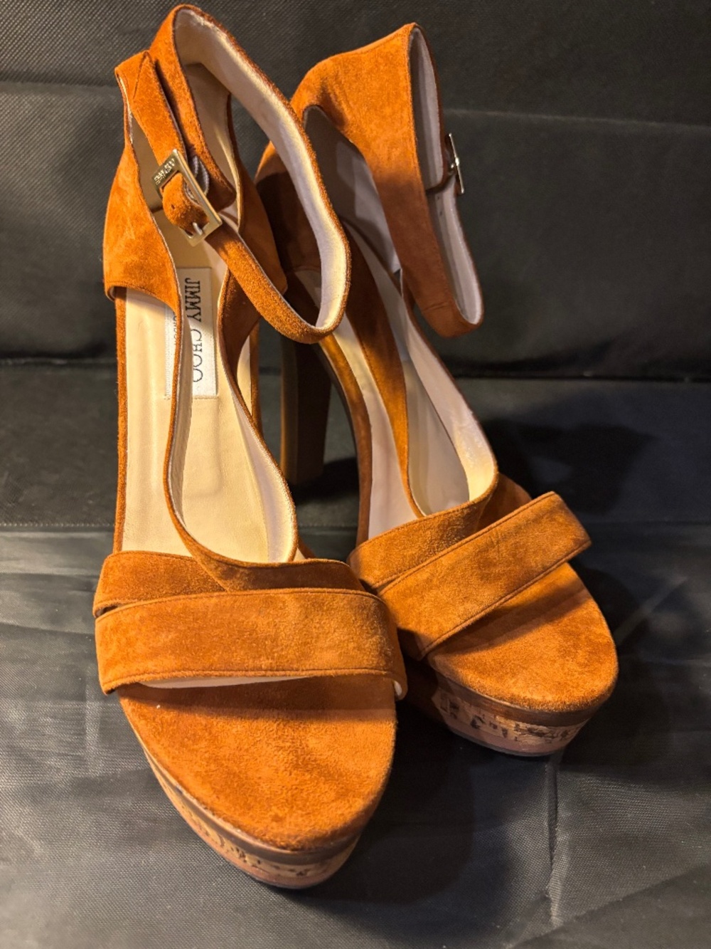 JIMMY CHOO size 41/10-10.5 chestnut suede - Picture 3 of 5